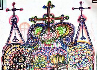 Pictură realizată de Cuviosul Gherontie