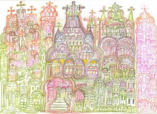 Pictură realizată de Cuviosul Gherontie